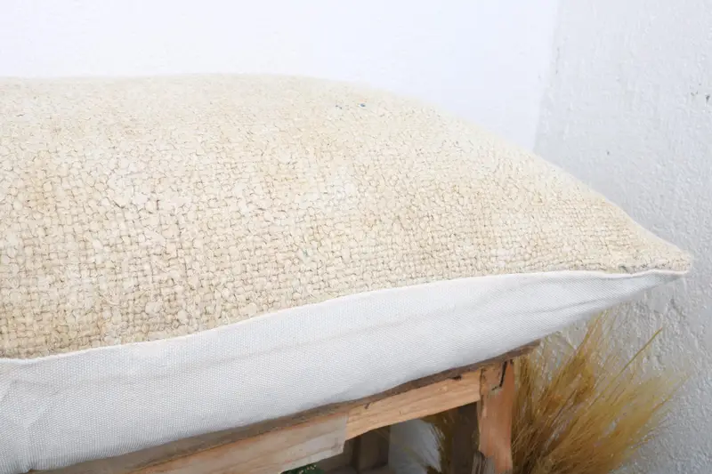 Pillow Sham, Kilim Cushion Sham, 16x36 White Pillow Sham, Turkish Pillow, Handmade Kilim Cushion, Traditional Cushion, Authentic Cushion Case - 6