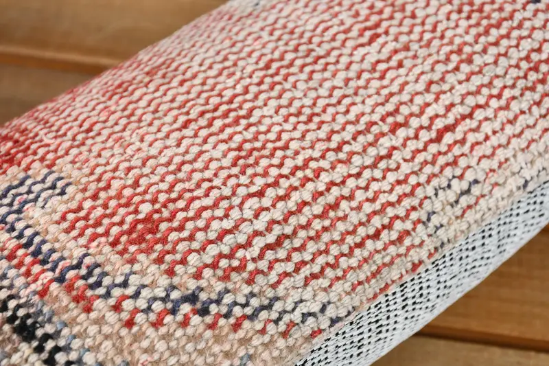 Pillow for Sofa, Muted Pillow Cover, Kilim Pillow Cover, Neutral Throw Pillow Sham, Cushion Cover, 8x16 Red Cushion Cover, Ethnical Kilim Rug Pillow - 3