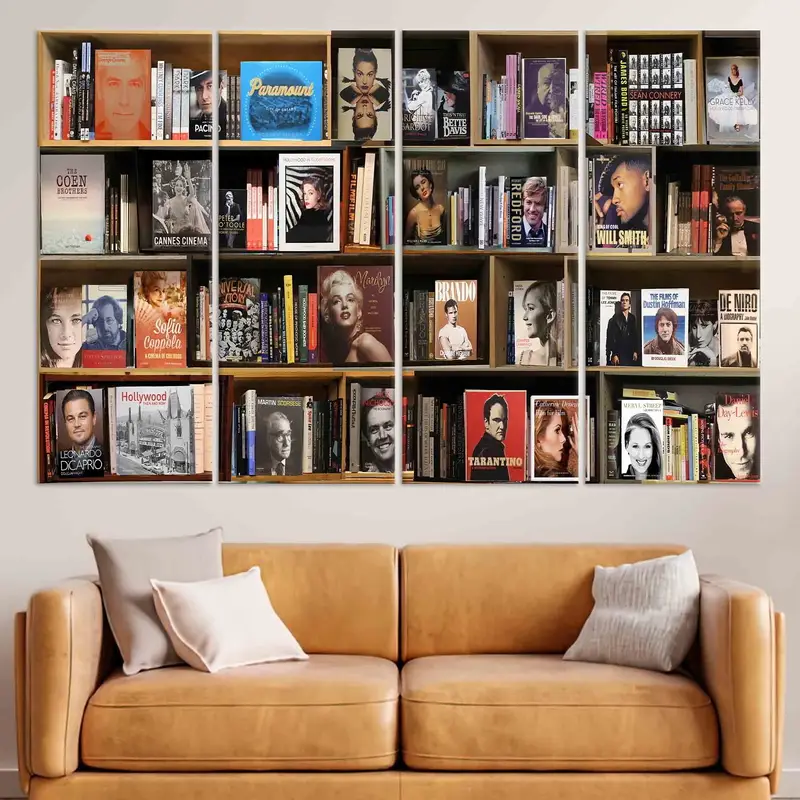 Library Canvas Art, Library Photo, Photo Books Wall Art, Reading Room Decor, Book Wall Art, Bookshelf Photo Print, Trendy Canvas Art, - 4