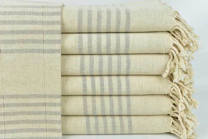 Toalla de playa personalizada, toalla turca de monograma, toalla a rayas de lino 70x40, toalla de baño turca de lujo, toalla personalizada, favores de Navidad - 1