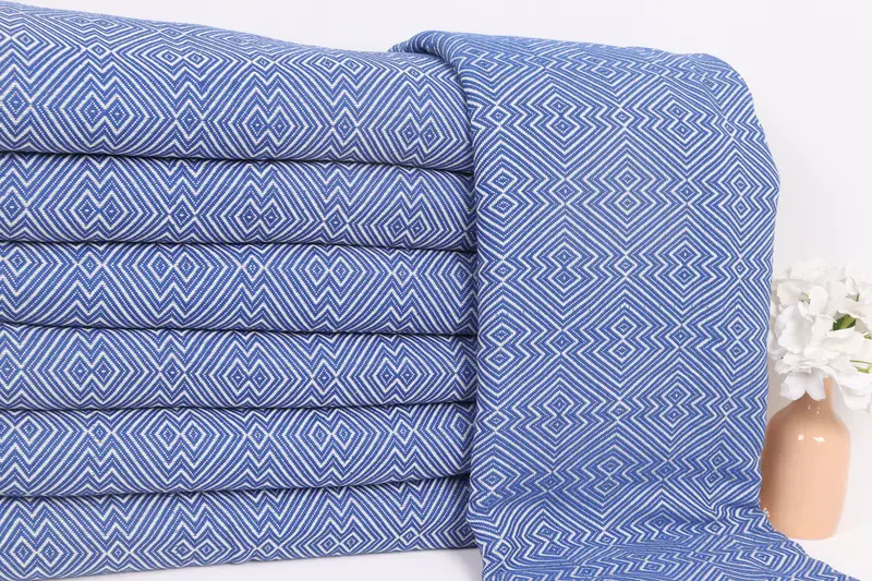 Woven Blanket, 92x80 Cotton Diamond Towel, Custom Shower Curtain, Throw Blanket, Aesthetic Blanket, Bedspread, Bachelor Bachelorette Party Favors - 2
