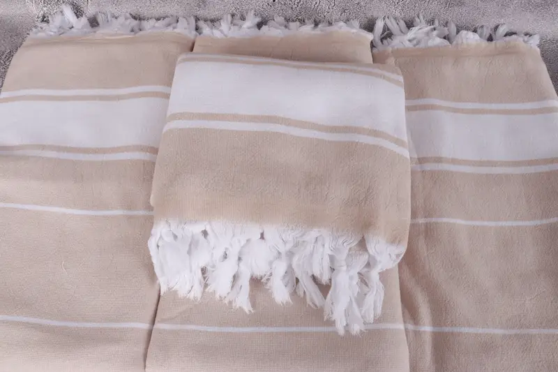 64x36 Cotton Striped Terry Towel, Bridesmaid Gift Towel, Bridesmaid Gift, Lightweight Turkish towel, Anniversary Gift For Her, Scarf Towel - 4