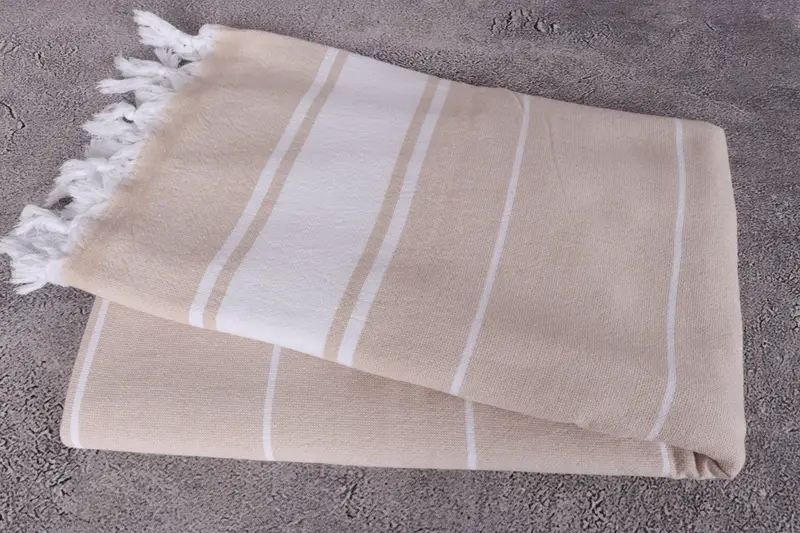 64x36 Cotton Striped Terry Towel, Bridesmaid Gift Towel, Bridesmaid Gift, Lightweight Turkish towel, Anniversary Gift For Her, Scarf Towel - 6