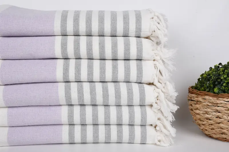 Beach Theme Bachelorette Party Gifts, Organic Turkish towel, Mother Of The Groom Gift, 68x36 Cotton Striped Terry Towel, Turkish towel, Bath towel - 2