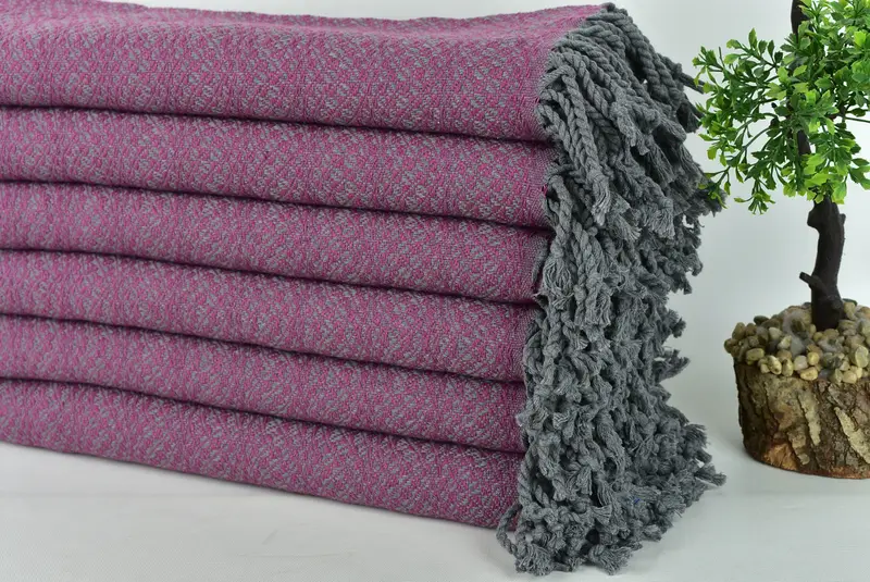 Personalized Wedding Gift, Bridesmaid Towel, Turkish towel, 70x40 Cotton Geometric Towel, Turkish Towel Beach, Bridal Shower Favor, Beach Size Towel - 3