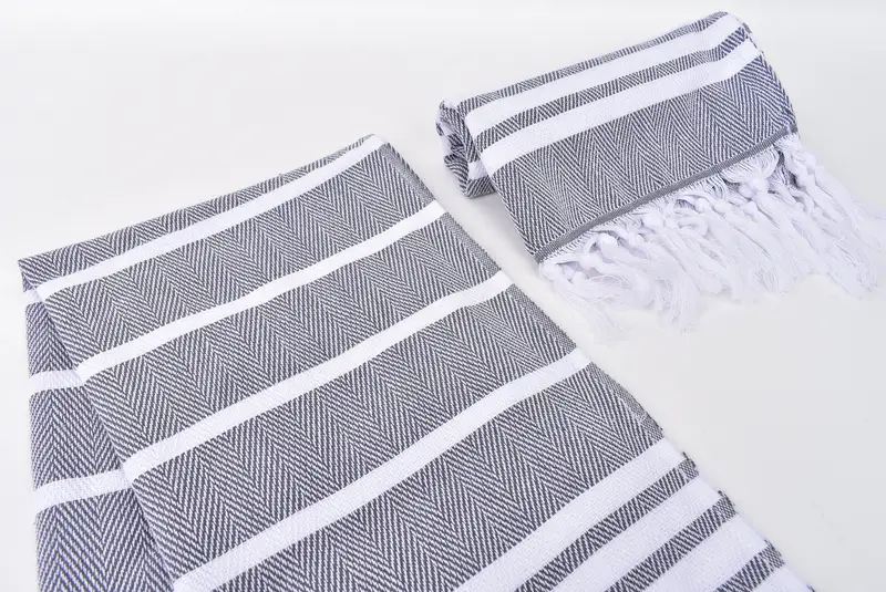 Turkish Tea Towel, Monogrammed Turkish Towel, Personalized Kitchen Towel, Wedding Gift, Gift For Him, 40x20 Cotton Zig zag Towel, Gift For Coworker - 7