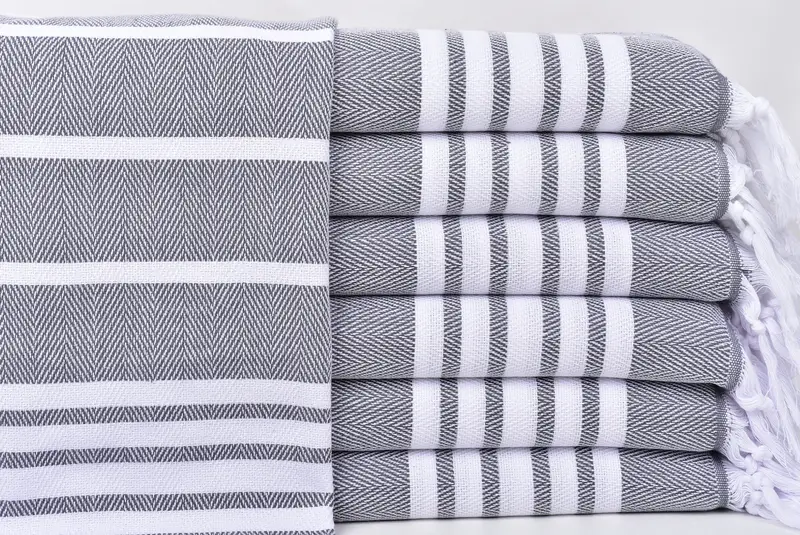 Turkish Tea Towel, Monogrammed Turkish Towel, Personalized Kitchen Towel, Wedding Gift, Gift For Him, 40x20 Cotton Zig zag Towel, Gift For Coworker - 1