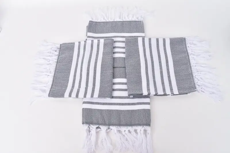 Turkish Tea Towel, Monogrammed Turkish Towel, Personalized Kitchen Towel, Wedding Gift, Gift For Him, 40x20 Cotton Zig zag Towel, Gift For Coworker - 6