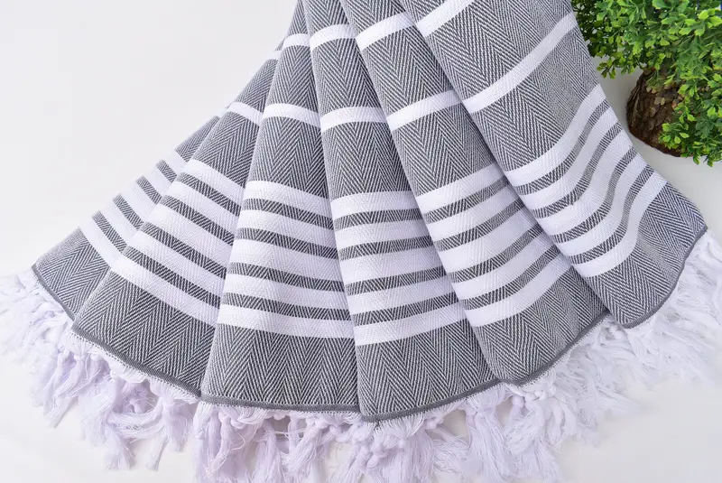 Turkish Tea Towel, Monogrammed Turkish Towel, Personalized Kitchen Towel, Wedding Gift, Gift For Him, 40x20 Cotton Zig zag Towel, Gift For Coworker - 4