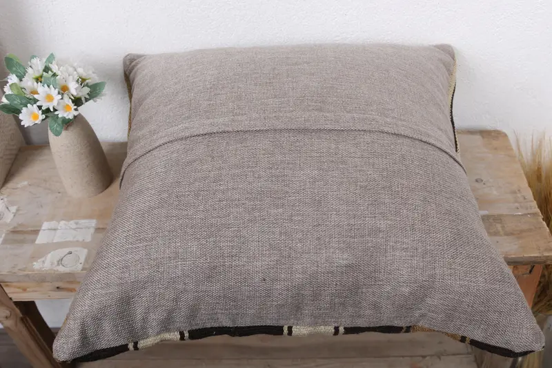 Boho Pillow Sham Cover, Interior Designer Pillow, Turkish Kilim Pillow, Customized Pillow Case, Cushion Cover, 20x20 Brown Pillow - 7