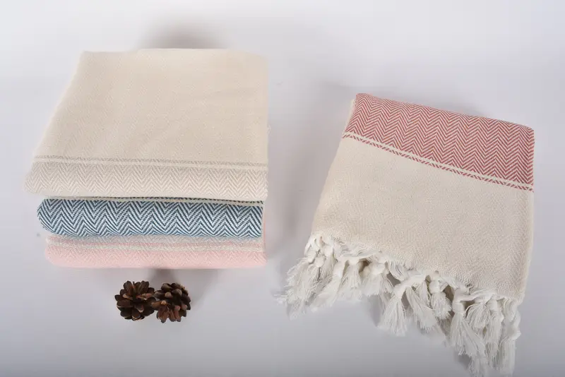 Handmade Turkish Towel, 70x36 Cotton Herringbone Towel, Personalized Wedding Gift, Lightweight towel, House Warming Gift, Turkish Towel USA - 8