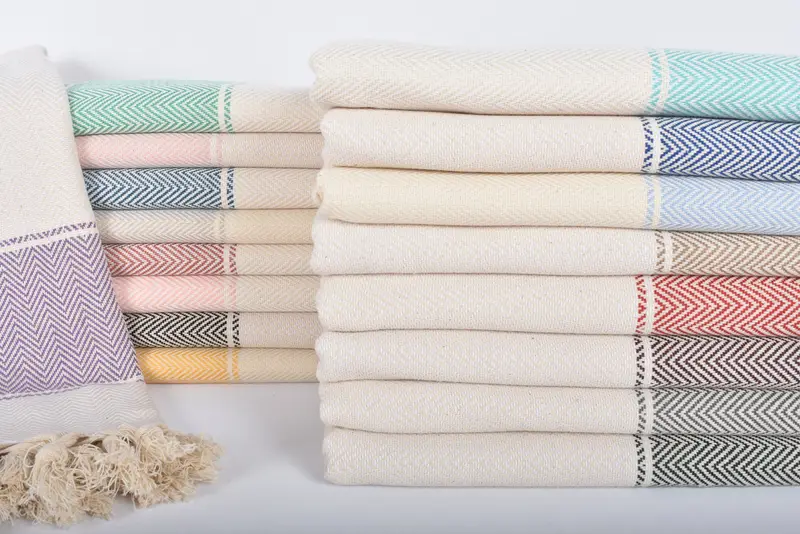 Handmade Turkish Towel, 70x36 Cotton Herringbone Towel, Personalized Wedding Gift, Lightweight towel, House Warming Gift, Turkish Towel USA - 2