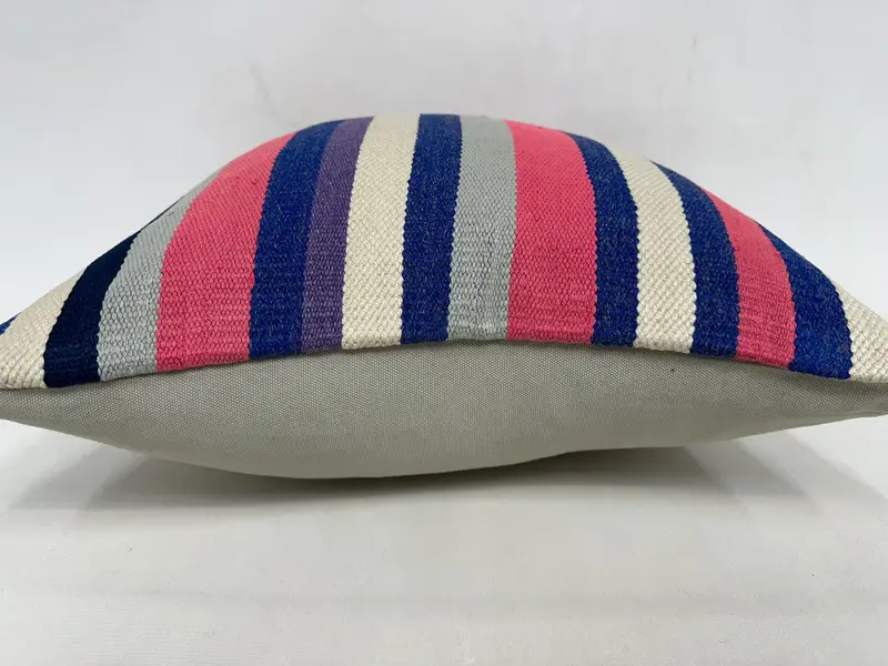 Cushion Cover, Accent Cushion, Bright Pillow, Kilim Cushion Sham, 20x20 Pink Pillow, Floor Cushion, Interior Designer Pillow, Kilim Pillow - 5
