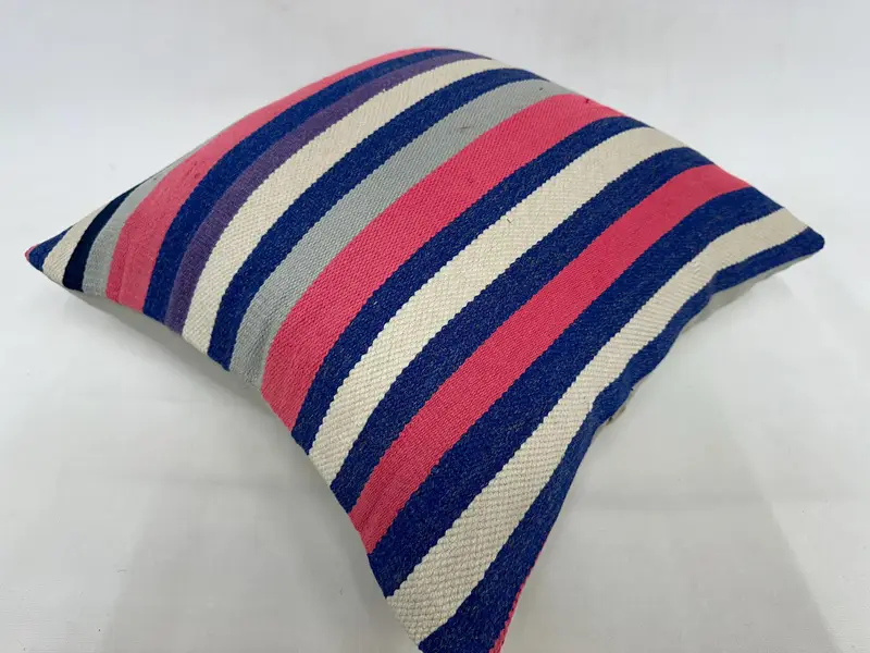 Cushion Cover, Accent Cushion, Bright Pillow, Kilim Cushion Sham, 20x20 Pink Pillow, Floor Cushion, Interior Designer Pillow, Kilim Pillow - 6