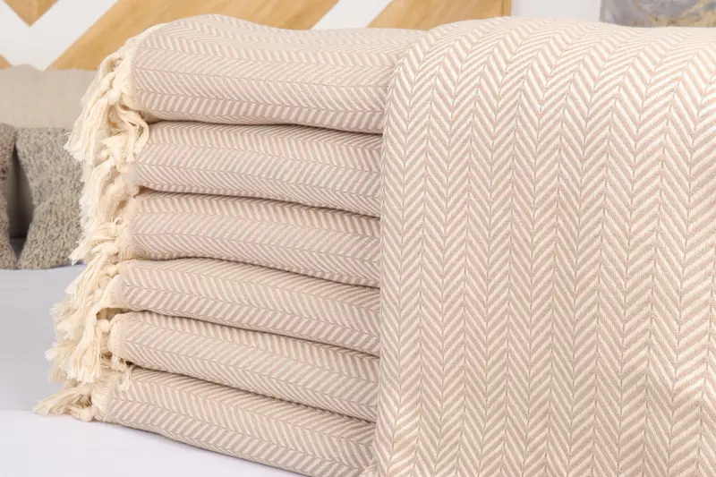 Organic Throw, Home Decor Gifts, Bachelorette Party Favors, 92x76 Cotton Chevron Towel, Housewarming Gift, Bachelorette Gifts, Turkish Blanket Queen - 2