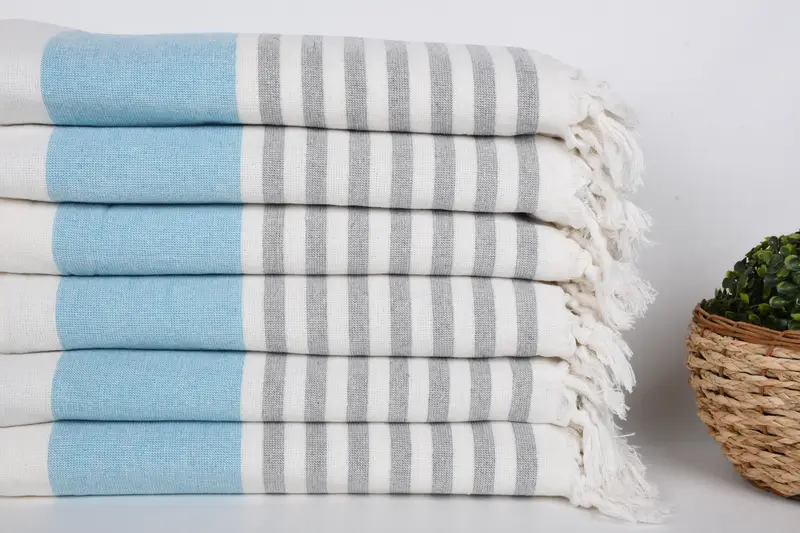 Turkish beach towel, Bachelorette Party Favors Beach, Lightweight Turkish towel, 68x36 Cotton Striped Terry Towel, Bachelorette Party Decorations - 2