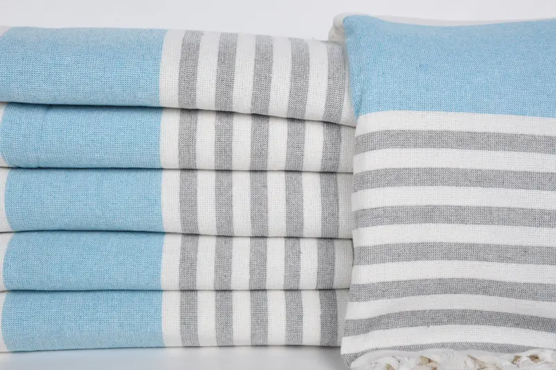 Turkish beach towel, Bachelorette Party Favors Beach, Lightweight Turkish towel, 68x36 Cotton Striped Terry Towel, Bachelorette Party Decorations - 1