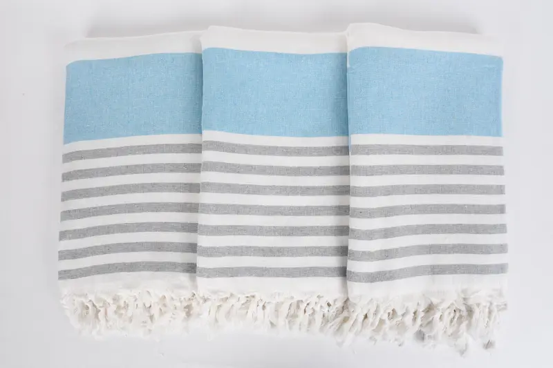 Turkish beach towel, Bachelorette Party Favors Beach, Lightweight Turkish towel, 68x36 Cotton Striped Terry Towel, Bachelorette Party Decorations - 7