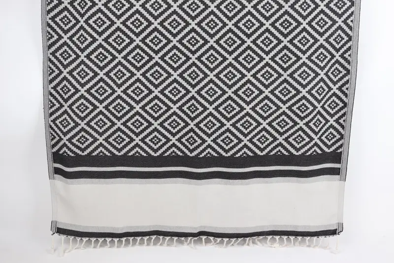 Black-Light Gray Cotton Towel Turkish Bath, 36x69 Inches