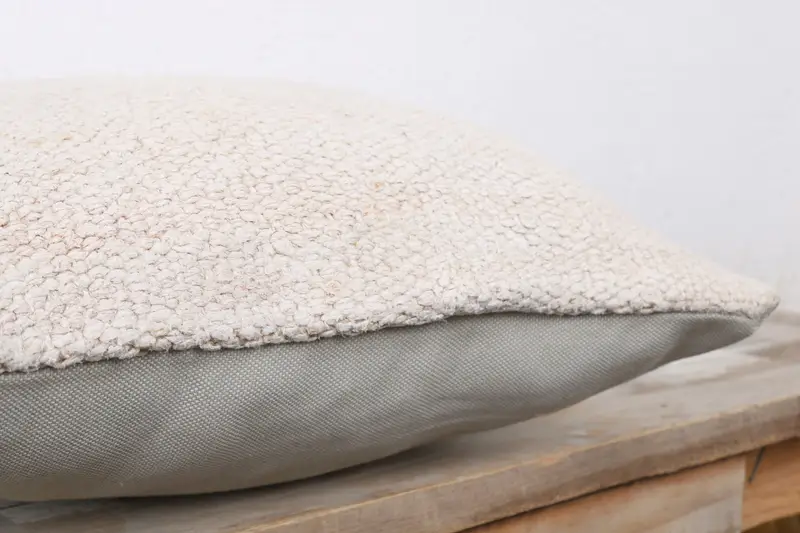 Ethnical Kilim Rug Pillow, Pastel Pillow Case, Shabby Chic Pillow, 14x14 White Pillow Sham, Kilim Pillow Cover, Pillow for Sofa, Pillow - 6