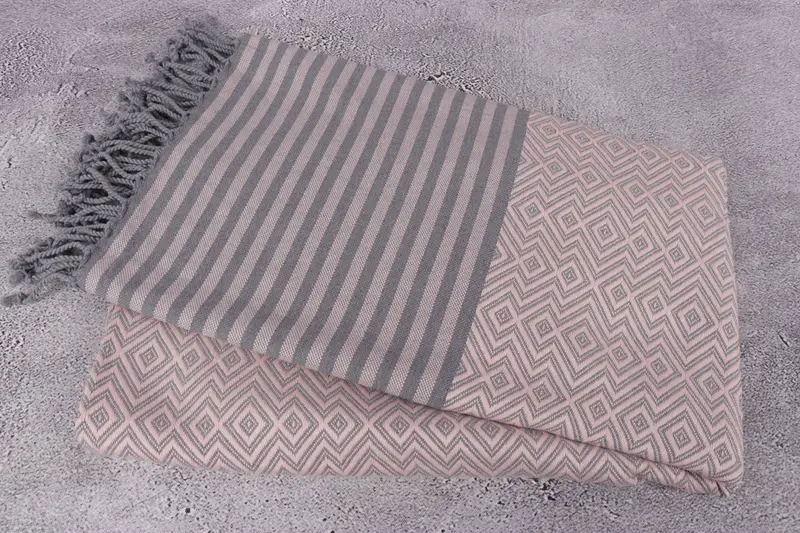 Scarf Towel, Cute Beach Towel, Organic towel, Family Gift Basket, Bachelorette Party Gifts, Bride Gift, Sand-free towel, 70x40 Cotton Diamond Towel - 6