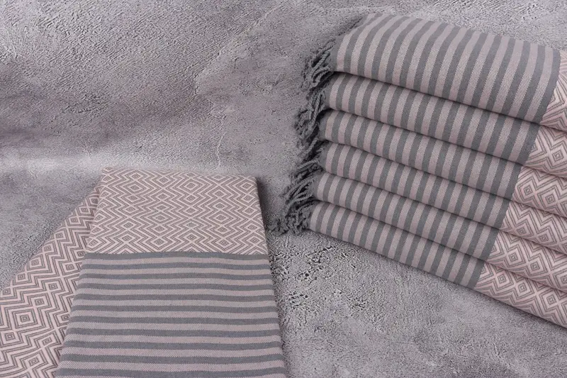 Scarf Towel, Cute Beach Towel, Organic towel, Family Gift Basket, Bachelorette Party Gifts, Bride Gift, Sand-free towel, 70x40 Cotton Diamond Towel - 2