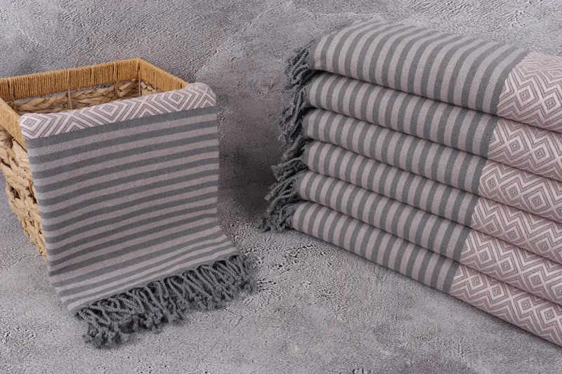 Scarf Towel, Cute Beach Towel, Organic towel, Family Gift Basket, Bachelorette Party Gifts, Bride Gift, Sand-free towel, 70x40 Cotton Diamond Towel - 3