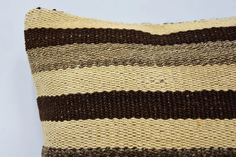 Kilim Cushion Sham, Toss Pillow, Boho Pillow, Pillow, Vintage Pillow, Sofa Bolster Pillow Cover, 12x12 Brown Pillow Cover, Vintage Throw Cushion - 2