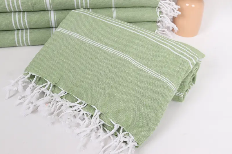 Bedspread, First Wedding Anniversary Gift, Wedding Gift For Bride, Custom Wedding Gifts, 88x64 Cotton Striped Towel, Organic Throw, Turkish Blanket - 4
