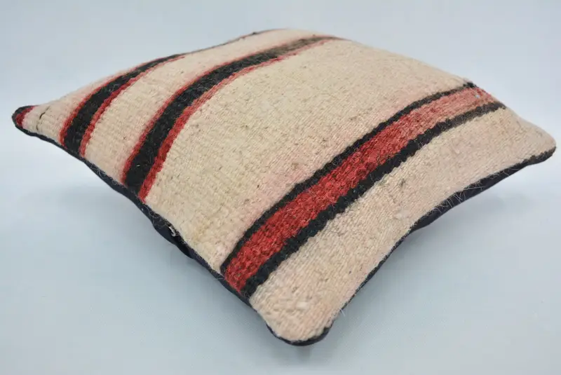 Pillow for Sofa, Boho Pillow, Designer Throw Cushion Case, Natural Pillow Cover, Pillow Cover, 12x12 Beige Pillow, Throw Kilim Pillow - 6