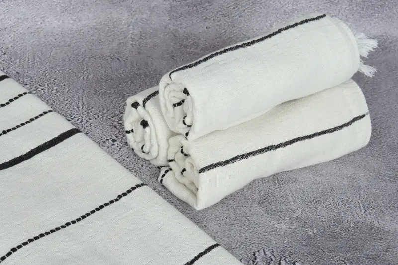 Turkish Towel Hand Towel, 36x18 Cotton Striped Towel, Monogram Kitchen Towel, Personalized Dish Towel, Personalize Gift, Custom Turkish Towel - 8