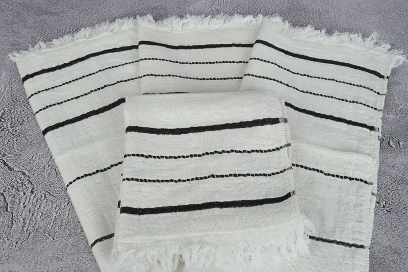 Turkish Towel Hand Towel, 36x18 Cotton Striped Towel, Monogram Kitchen Towel, Personalized Dish Towel, Personalize Gift, Custom Turkish Towel - 4