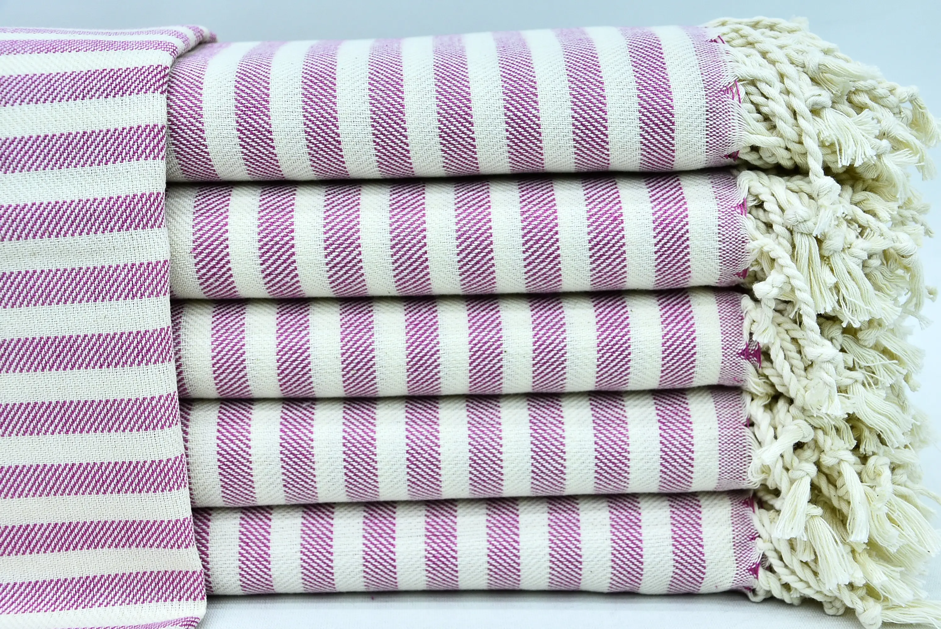 Bathroom Towel Purple White Cotton 24x40 - 1