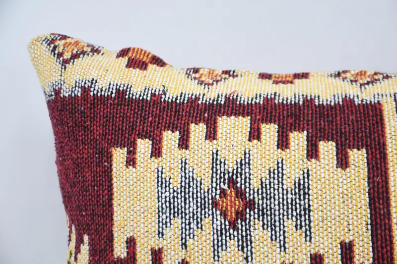 Meditation Cushion Case, Gift Pillow, 20x28 Red Cushion Case, Ethnical Kilim Rug Pillow, Throw Kilim Pillow, Cushion Case, Square Throw Pillow Sham - 2