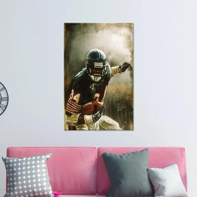 独占的なプリントキャンバスアートでウォルター・ペイトンの功績を讃えましょう