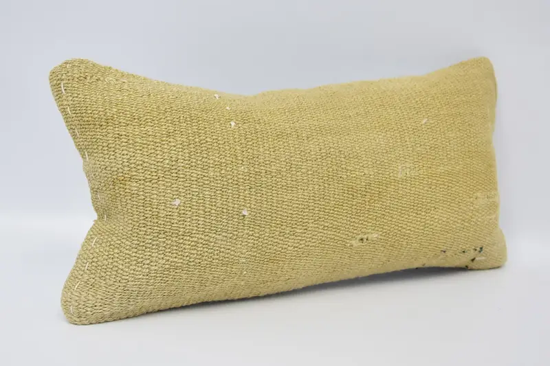 Pillow, 8x16 Beige Cushion Case, Kilim Pillow Cover, Handwoven Pillow, Patio Cushion Cover, Gift Pillow, Kilim Rug Pillow Sham, Boho Pillow - 3