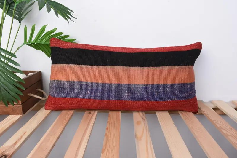 12x24 Red Pillow Case, Gift Pillow, Pillow, Neutral Throw Pillow Sham, Boho Pillow, Antique Pillows, Pattern Throw Cushion Cover - 1