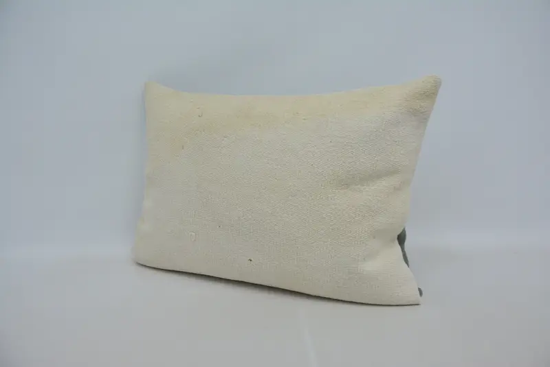 Handmade Kilim Cushion, Art Deco Pillow Sham, Boho Pillow Sham Cover, Authentic Cushion, Pillow Sham, Throw Kilim Pillow, 20x28 White Pillow Sham - 4