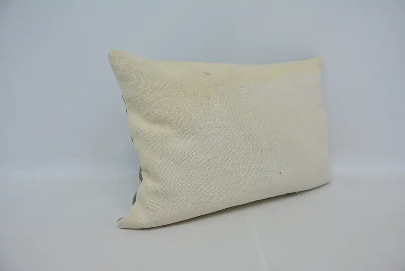 Handmade Kilim Cushion, Art Deco Pillow Sham, Boho Pillow Sham Cover, Authentic Cushion, Pillow Sham, Throw Kilim Pillow, 20x28 White Pillow Sham - 3