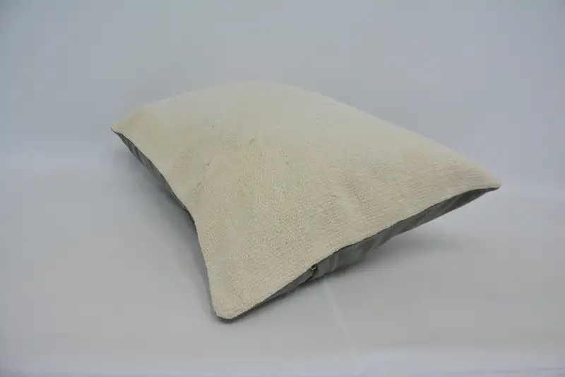 Handmade Kilim Cushion, Art Deco Pillow Sham, Boho Pillow Sham Cover, Authentic Cushion, Pillow Sham, Throw Kilim Pillow, 20x28 White Pillow Sham - 6