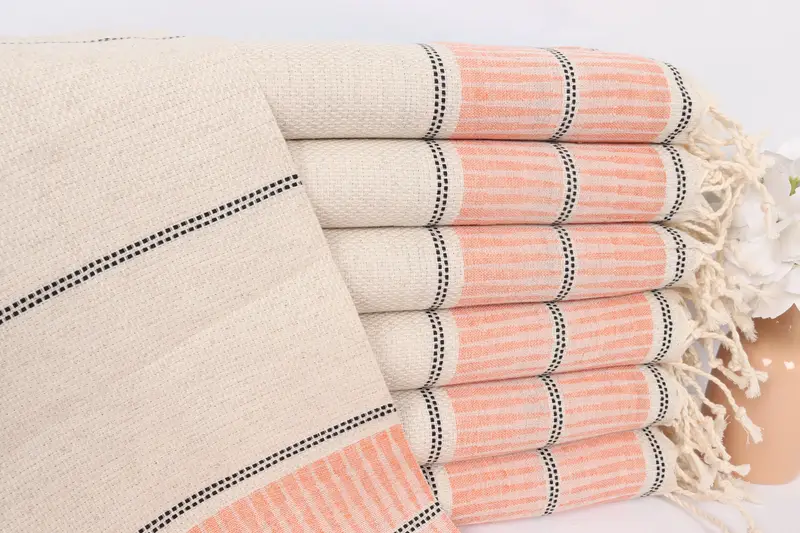 Personalized Kitchen Towel, Monogram Turkish Bath Towel, Monogram Dish Towel, Personalized Dish Towel, 40x20 Linen Striped Towel, Bridesmaid Gifts - 1