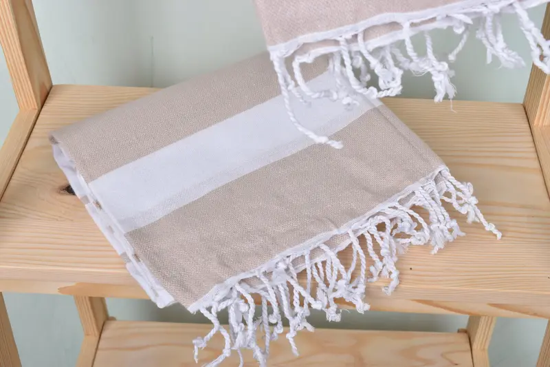 Embroidered Towel, Personalized Turkish bath towel for home decor, 70x40 Cotton Striped Towel, Peshtemal Towel, Beach Towel Gift, Gift Boxes Towel - 5