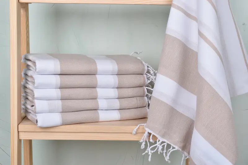 Embroidered Towel, Personalized Turkish bath towel for home decor, 70x40 Cotton Striped Towel, Peshtemal Towel, Beach Towel Gift, Gift Boxes Towel - 1