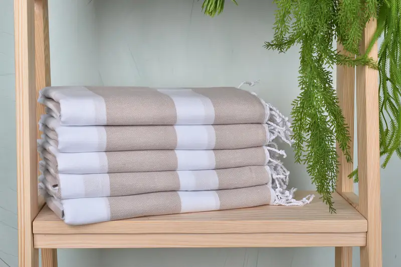 Embroidered Towel, Personalized Turkish bath towel for home decor, 70x40 Cotton Striped Towel, Peshtemal Towel, Beach Towel Gift, Gift Boxes Towel - 2