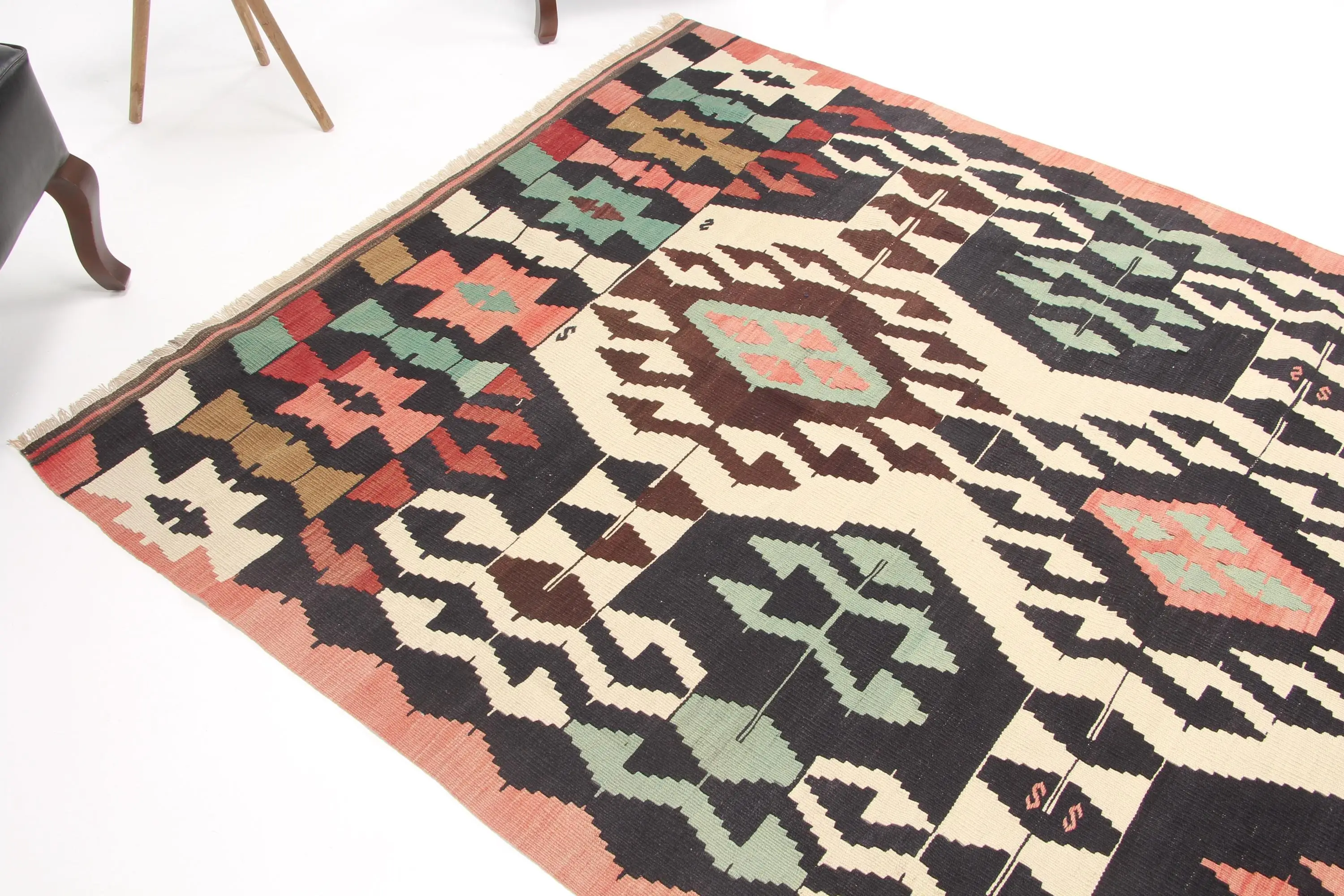 Türkischer Vintage Teppich, 5,2x8,4 ft Teppich, rotbrauner Wollteppich - 1