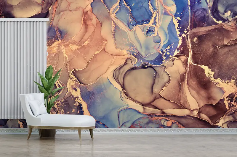 Elegante bedruckte Luxus-Marmortapete für moderne Räume