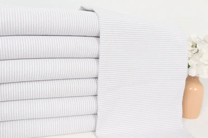 Bridal Shower Favor, Wedding Gift Kitchen Towel, Monogrammed Hand Towel, Small Bath Towels, Personalized Kitchen Towel, 40x18 Cotton Striped Towel - 2