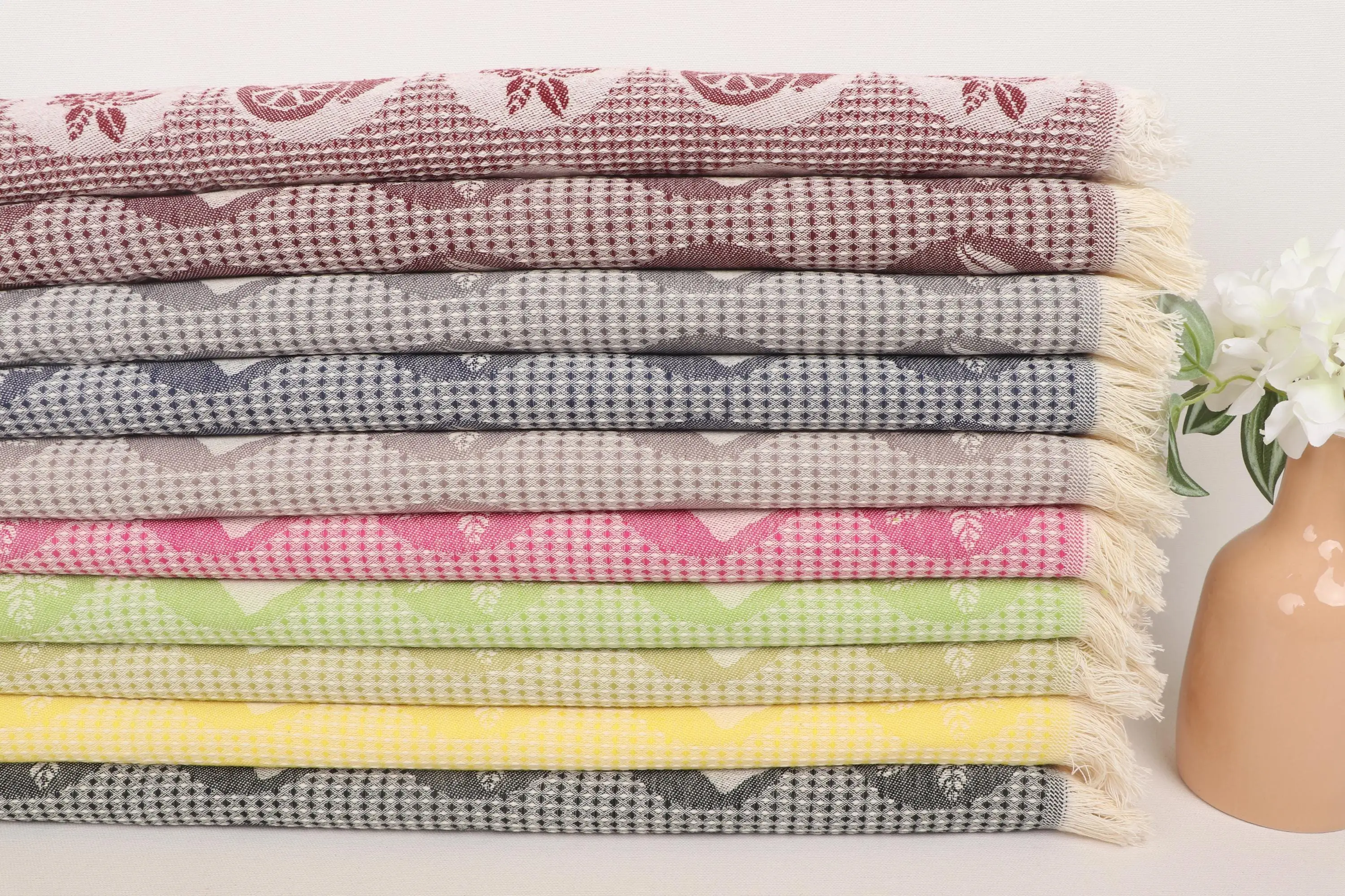 Custom Hand Towel Organic Cotton Fruits Pattern, 20x28 Inches - 1
