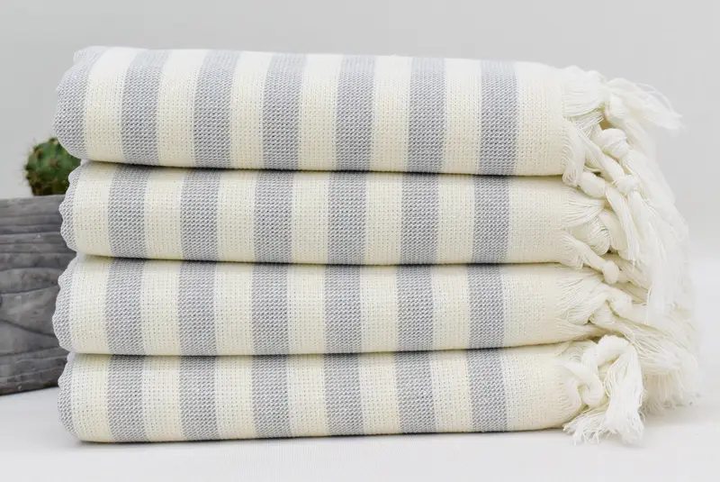 Turkish Tea Towel, 36x18 Cotton Striped Terry Towel, Gift For Her, Personalized Gifts, Gift Towel, Turkish Towel Hand Towel, Custom Wedding Gifts - 5