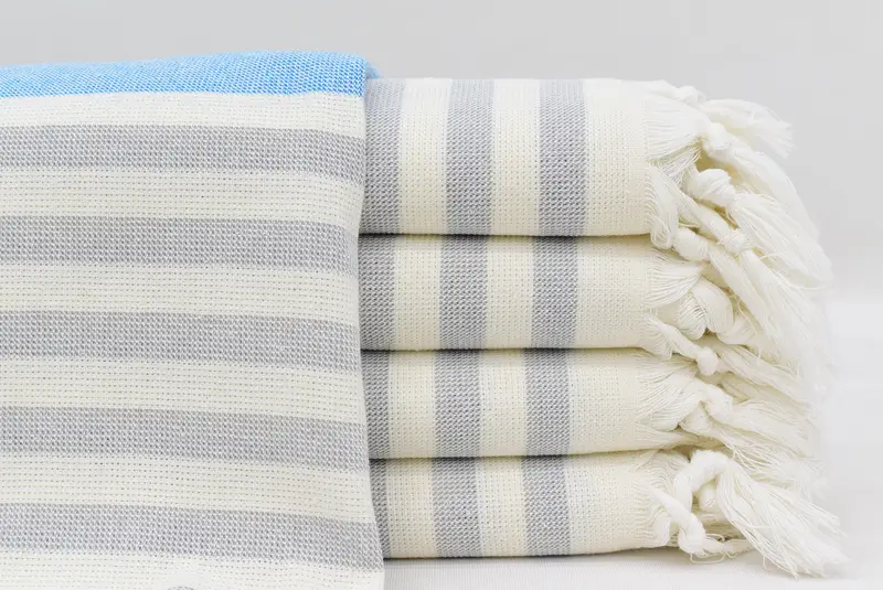 Turkish Tea Towel, 36x18 Cotton Striped Terry Towel, Gift For Her, Personalized Gifts, Gift Towel, Turkish Towel Hand Towel, Custom Wedding Gifts - 1